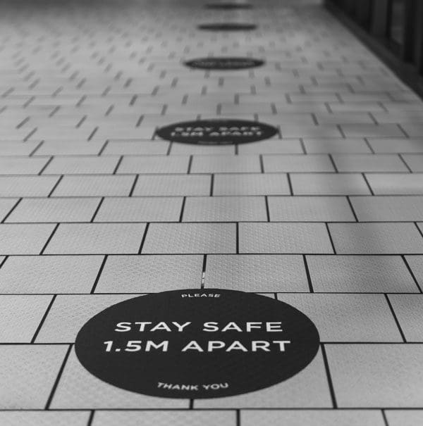Stay Safe Floor Graphic By Michigan Custom Signs