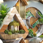 Realistic eco-friendly business sign crafted from recycled materials, bamboo, and plant-based plastics, symbolizing innovation, sustainability, and long-term value.