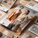 Printed marketing materials with integrated QR codes for modern fashion brands