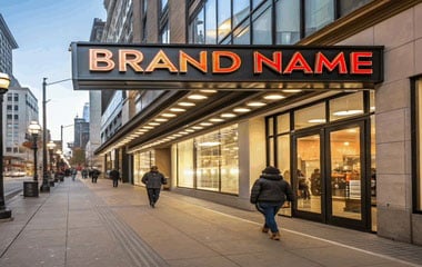 Outdoor business sign